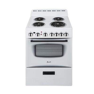 Avanti ERU240P0W 23 1/2" Electric Stove w/ 4 Burners - White, 220v