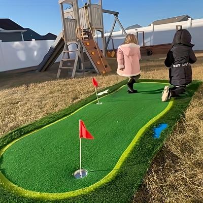 TEMU Naturehavenshop Golf Putting Green Practice Putting Mat, Large Golf Professional Golfing Training Mat For Indoor Outdoor, Realistic Golf Mat With Sand Pit And Water Hazard