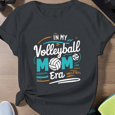 TEMU Volleyball Passion Women's Plus Size Sports Short Sleeve T-shirt