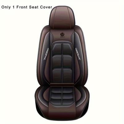 TEMU Premium Faux Leather Car Seat Covers - Waterproof, Soft Sponge Filled, Portable & Removable - For Sedans & Suvs