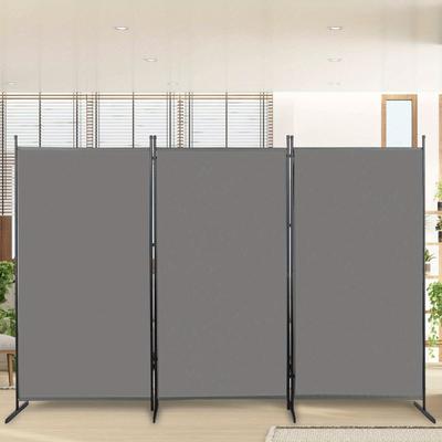 TEMU Room Divider Folding Privacy Screens 3 Panel Partitions Dividers Portable Separating For Home Office, Gray