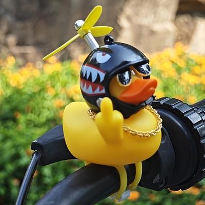 TEMU Unique Yellow Duck With - Perfect Gift For Duck Enthusiasts, Pvc Motorcycle & Bicycle Handlebar Accessory