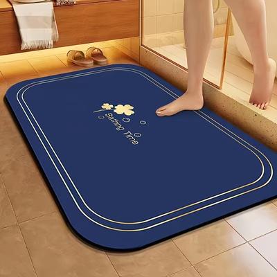 TEMU Silica Gel Bath Mat, Quick-dry Soft Non-slip Floor Pad For Bathroom, Shower, Bathtub, Outdoor Door Mat, Home Autumn Decor, Accessory