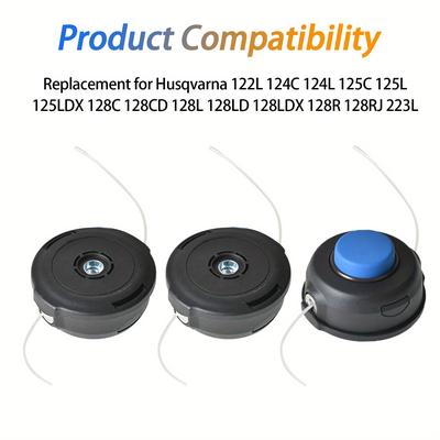 TEMU 3-pack T25 966674401 String Trimmer Head Replacement For 124l 125l 128l 128cd 128ld 128r 128rj 223l 122l 125c 125l 125ldx 128r 128rj 223l 223r 322c 323c 325c 325cx 326cx Trimmer