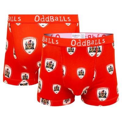 Barnsley Oddballs Crest Boxershorts – Rot – Herren Image