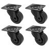 Roadworx Black Wheel 80mm Set unbraked