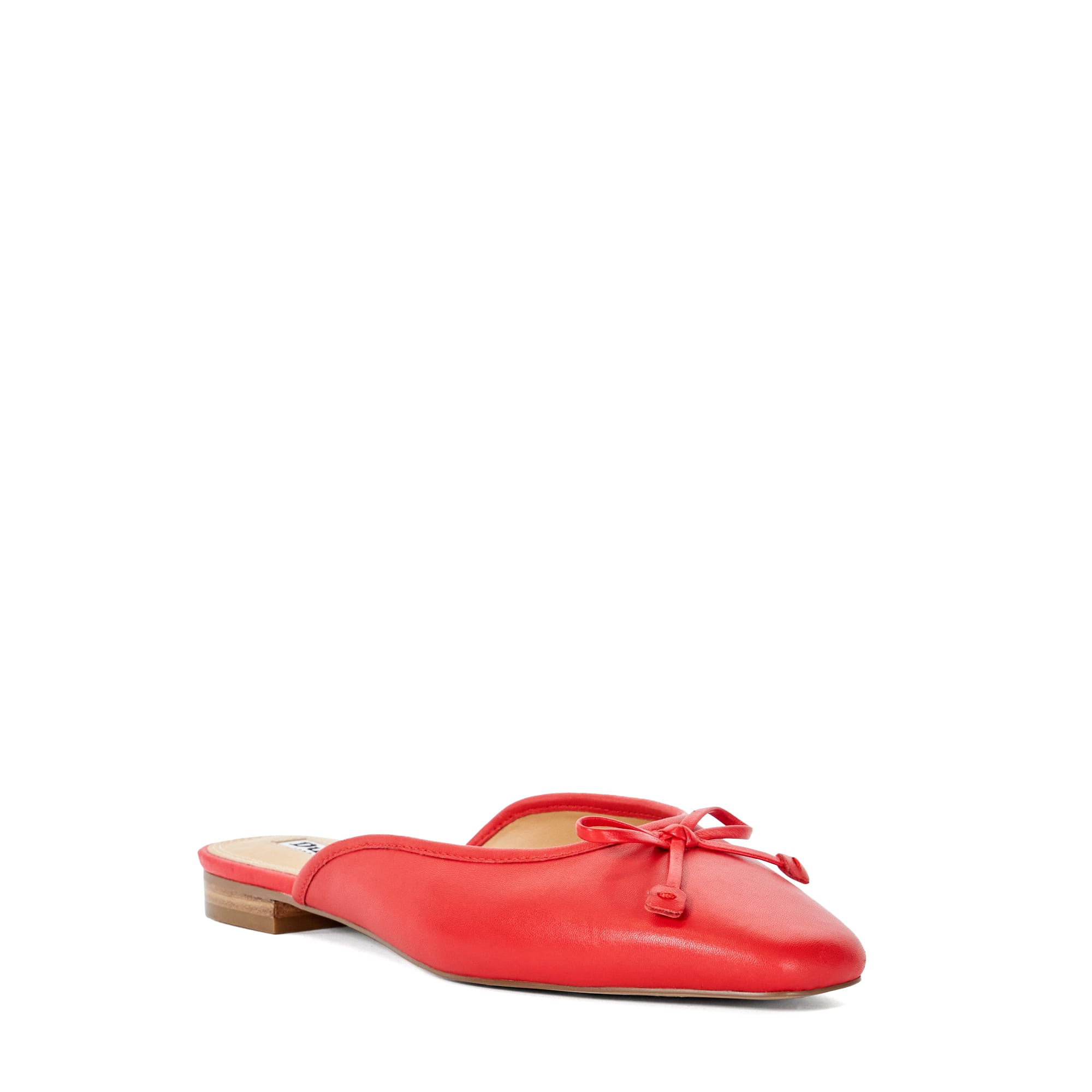 Dune London Womens Ladies Haylas - Ballet Flat Mules - Red Leather - Size UK 3 | Dune London Sale | Discount Designer Brands