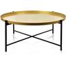 Table basse LUCAS BLACK&GOLD 76,5xh32cm