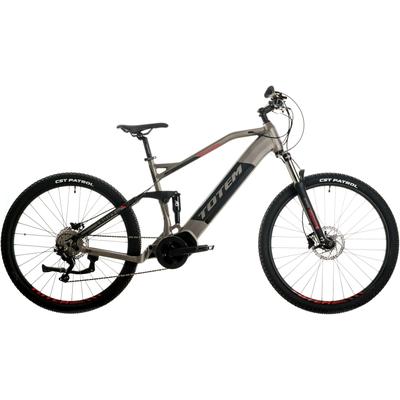 E-Bike TOTEM "Carry Pro" E-Bikes Gr. 51cm, 29 Zoll (73,66cm), schwarz (grau-schwarz) Pedelec, Elektrofahrrad für Damen u. Herren, MTB