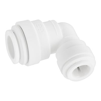 John Guest® PP211612W 1/2" x 3/8" White Polypropylene Push-To-Connect Reducing Elbow