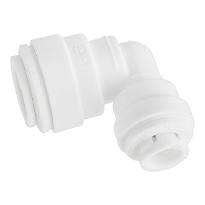 John Guest® PP211208W 3/8" x 1/4" White Polypropylene Push-To-Connect Reducing Elbow