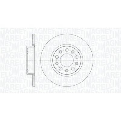 MAGNETI MARELLI Bremsscheibe hinten rechts links voll Ø278mm 278mm für ALFA ROMEO JEEP FIAT CHRYSLER (GAC FCA) 53409036 