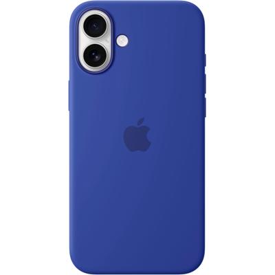 APPLE Smartphone-Hülle "iPhone 16 Plus Silikon Case mit MagSafe" Hüllen Gr. Apple iPhone 16 Plus, blau (ultramarin)