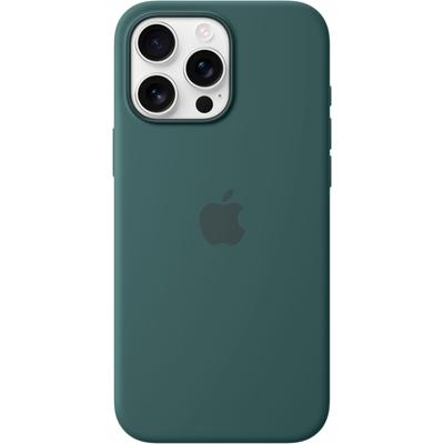 APPLE Smartphone-Hülle "iPhone 16 Pro Max Silikon Case mit MagSafe" Hüllen Gr. iPhone 16 Pro Max, grün (seegrün)