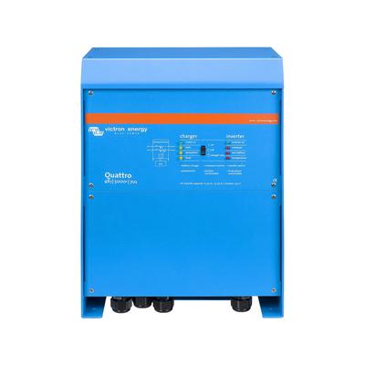 Victron Energy Quattro Inverter/Charger 48 volts 5000W 200 amps Battery Charger 50 amps Transfer Switch Blue QUA485021100