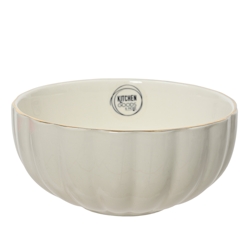 Müslischale Porzellan 15cm - Schüssel gerillt Weihnachtsgeschirr Weihnachtsschale Geschirr Weihnachten Frühstücksgeschirr Schale Creme Weiß