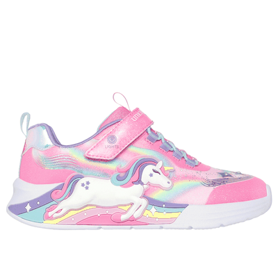 Skechers Girl's S-Lights: Unicorn Chaser Sneaker | Size 13.0 | Pink | Textile/Synthetic