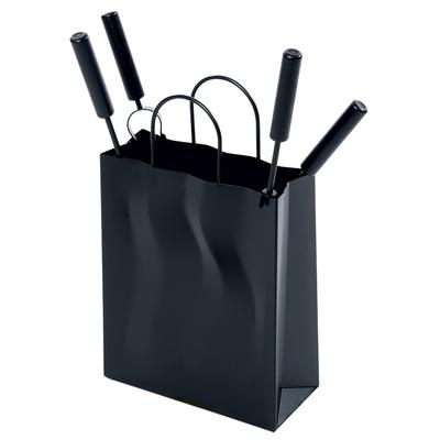 Kamingarnitur FIREFIX "Kaminbesteck "Tasche" mit 4 Besteckteilen, schwarz", schwarz, B:28cm H:46cm L:10cm, Stahl, Reinigungs-Sets, 5-teilig Image