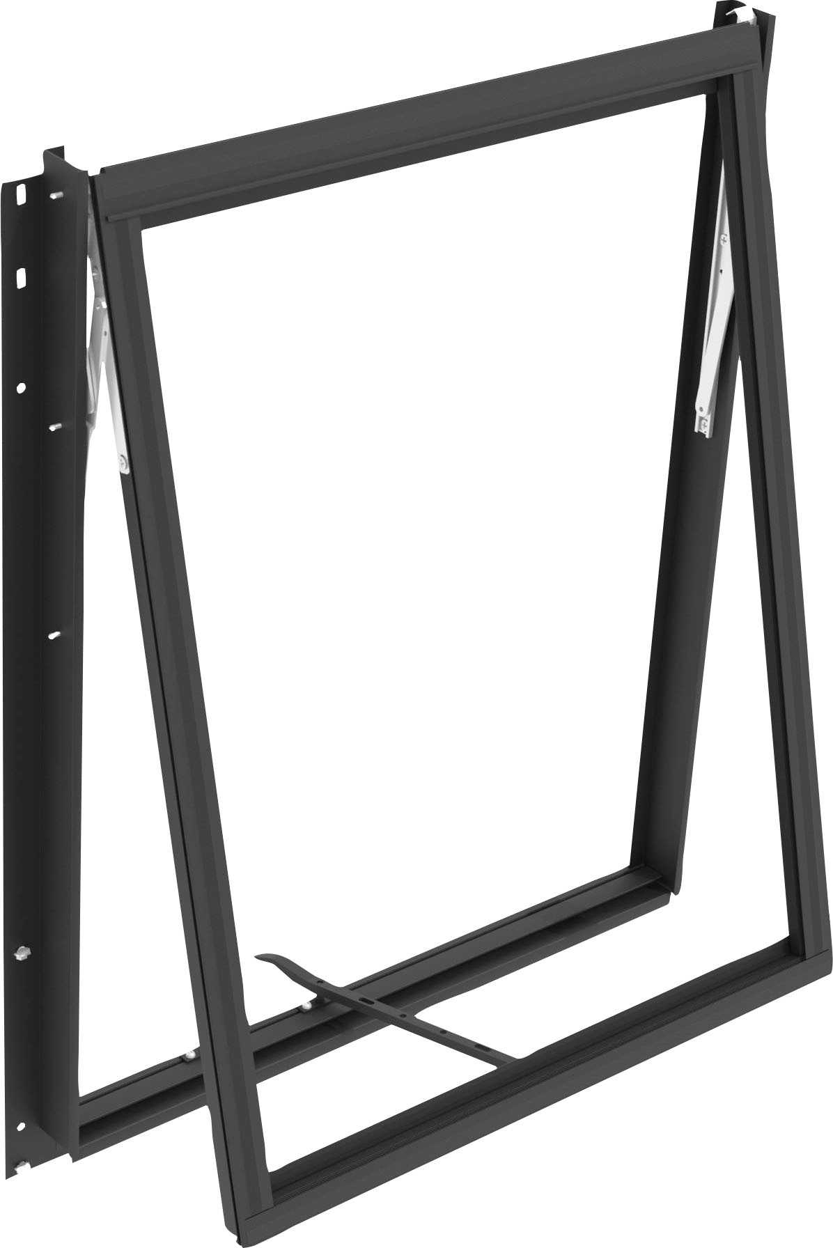 Fenster VITAVIA "Geeignet für: Zeus", schwarz, Aluminium, Fenster, Gewächshaus-Fensterrahmen aus Aluminium, ohne Fensterscheibe