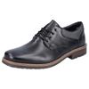 Schnürschuh RIEKER, Herren, Gr. 42, schwarz, Leder, Textil, elegant, Schuhe, in eleganter Optik, Freizeitschuh, Halbschuh, Schnürschuh