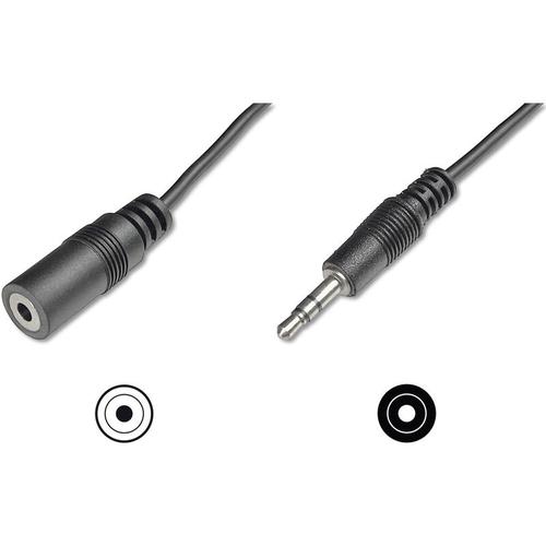 Digitus - AK-510200-030-S Audiokabel 2,5 m 3,5mm Schwarz - Audiokabel (3,5mm, Stecker, 3,5mm,