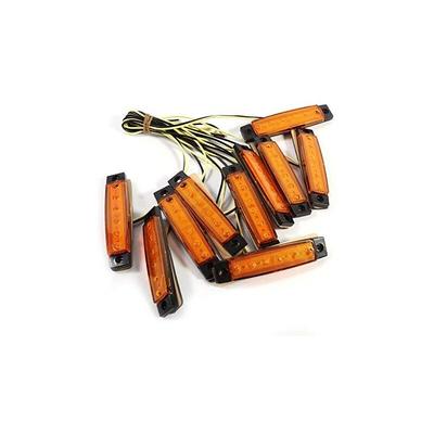 Jeffergarden - 10x 6 LED-Blinker-Seitenmarkierungs-Umrissleuchte für lkw, Van, Wohnwagen, lkw,