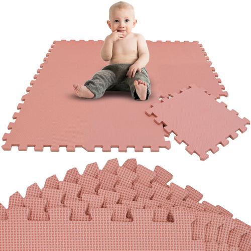 18 Teile Baby Kinder Puzzlematte ab Null - 30x30 Puzzle Spielmatte Krabbelmatte