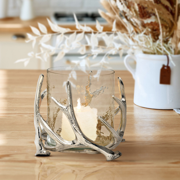 Windlicht "Geweih" aus Metall 20x17x20cm Image