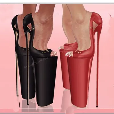 40cm Extreme Stiletto High Heel Pumps Super Platform Buckle Belts Shallow Peep Toe Fashion Women Shoes 2024 Zapatos Para Mujere
