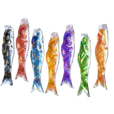 Carp Windsock Streamer Japanese Style Hanging Carp Windsock Hanging Decorative Japanese Fish Flag Carp Flag Garden Decoration