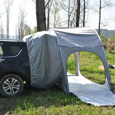 Back of Car Tent for Camping, Hatchback, Tailgate, SUV to attach, Truck Tent with Floor, Tailgate Tent with 3 Big Doors