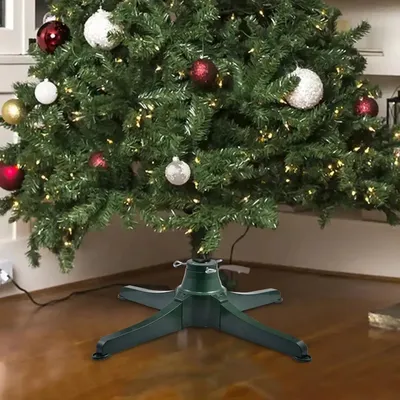 Rotating Christmas Tree Stand Holder Base for Up to 3m/9.8ft Artificial Trees Ornament Adornment Home Party Xmas Decoration