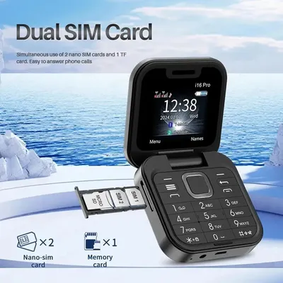 I16pro Flip Phone FliIo14 I17pro F15mini Children Student Mobile Phone Flip Capacity High Foldable Phone Card Battery 1000m U3S5