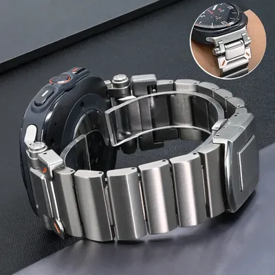 Titanium Strap for Samsung Galaxy Watch 8 44mm 40mm 8 Classic 46mm Luxury Titanium Band for Galaxy Ultra 2025 2024 Watchband