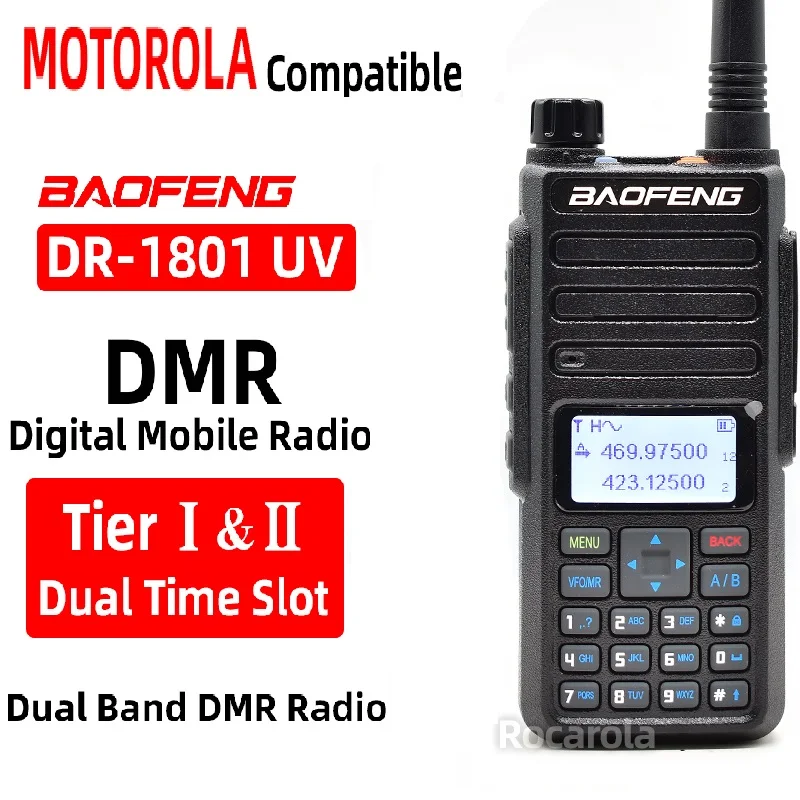 Baofeng DR-1801UV walkie talkie Long Range Motorola Compatible DMR Radio Boafeng Dual Band Ham Analogue Walkie-talkies