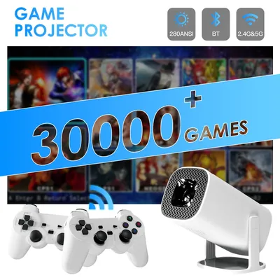 HONGTOP P30MAX Android 11 Gaming Projector Wireless Gaming Controller Dual WIFI 1280*720P Home Theater Portable Projector