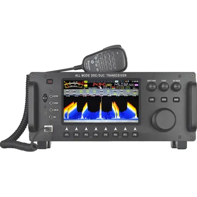 RS998 100W Mobile Radio All Band Mode HF VHF UHF SDR Transceiver with 7" Touch Screen CW Decode Antenna Tuner Base Station