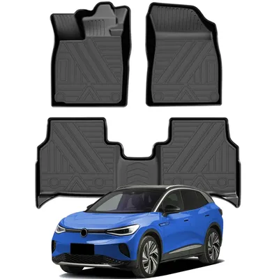 For Volkswagen VW ID.4 ID.5 2021 2022 2023 Floor Mats Waterproof Rubber Mats Floor Liners Car