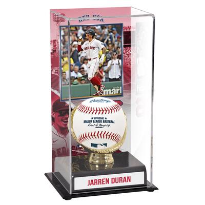 Vitrine mit goldenem Handschuh von Jarren Duran, Boston Red Sox, mit Bild Image