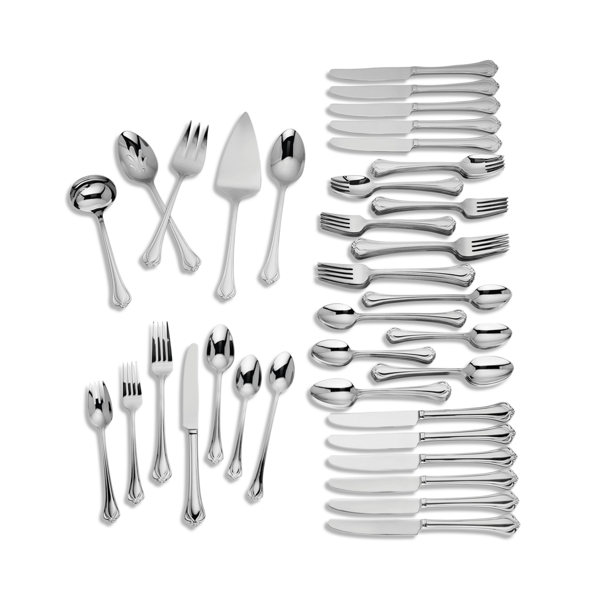 Lenox Alcott 89-Piece Flatware Set, Service for 12 - Metallic