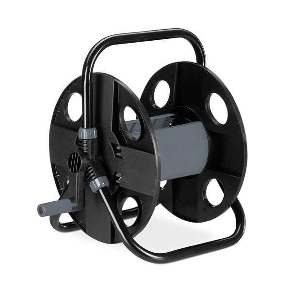 "relaxdays Schlauchtrommel »30 m 1/2" Anschluss« schwarz / grau schwarz, 42x38x31 cm" Image