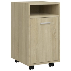 vidaXL Beistellschrank mit Rollen Sonoma-Eiche 33x38x60 cm Image