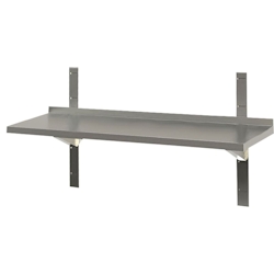 KBS Wandbord 1 Boden mit Aufkantung 1800x400x40 mm Edelstahl mit Handschutzfalz Image