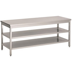Combisteel Arbeitstisch mit 2 Böden aus Edelstahl 1900x600x900mm Image