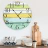 The Living Store - Horloge murale Multicolore 60 cm mdf Multicolore