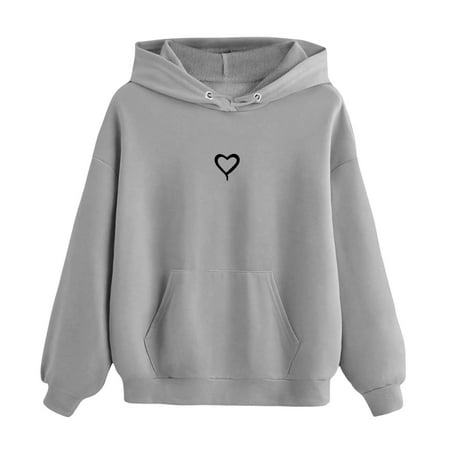 TJAZFJPA Plain Black Hoodie Girls Heart Graphic Print Long Sleeve Hooded Sweatshirt Pullover Tops Kids Hoodie Purple Pastel Graphic Sweatshirts for Teens Girls 4-5 Years