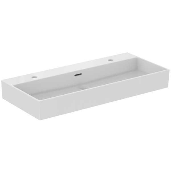 Ideal Standard Waschtisch Extra 1015mm je 1 Hahnloch mit Überlauf geschliffen Weiss m. IP, R0554MA R0554MA Image