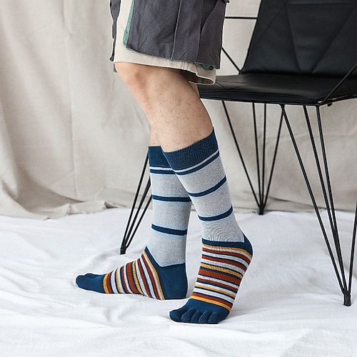 Herren Zehensocken 3 Paar athletische Laufsocken aus Baumwolle mit fünf Fingern Image
