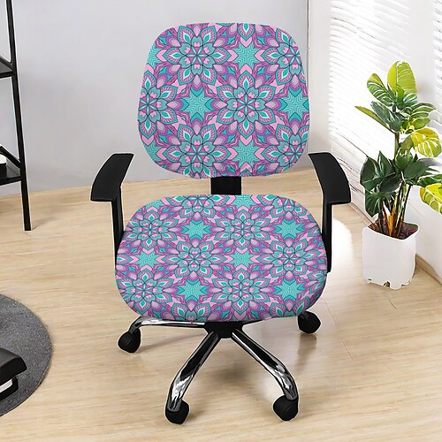 Stuhlhussen für Bürostühle und Hocker, dehnbare und langlebige Schonbezüge, Möbelschutz für eine stilvolle und komfortable Arbeitsplatzdekoration Image