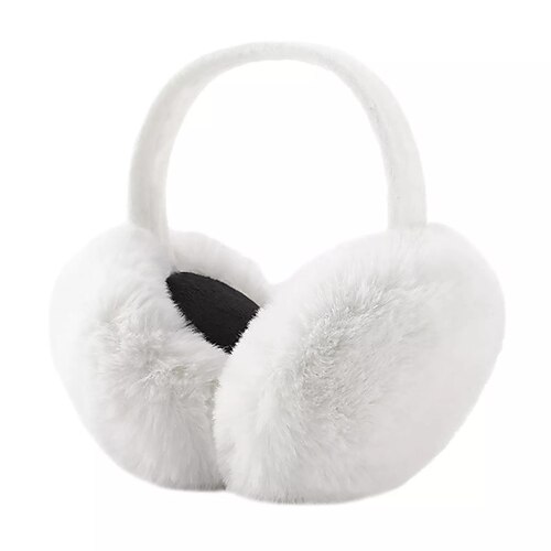 Ohrenschützer für den Winter, flauschige, faltbare Ohrenschützer, thermisch weiche, abnehmbare Ohrenschützer, Winter-Ohrenwärmer für Damen Image